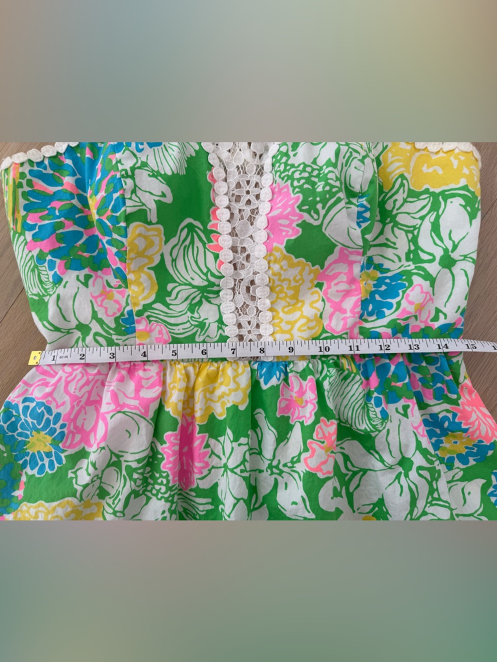 Lilly Pulitzer Pastel Floral Crochet-Yoke Dress - Picture 5 of 10